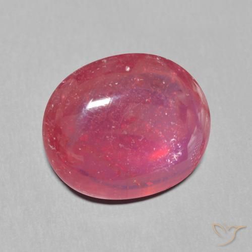 Rubino Rosso scuro naturale da 6.72 ct, Ovale, Traslucido