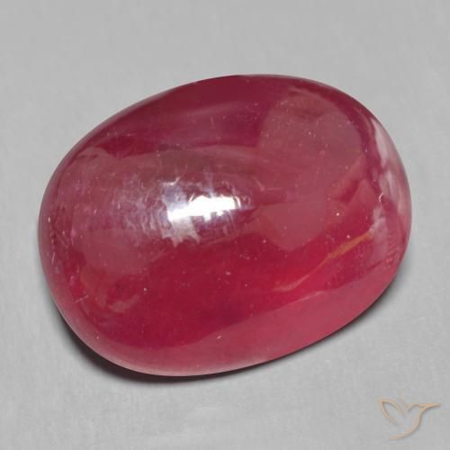 Rubino Rosso scuro naturale da 15.12 ct, Ovale, Traslucido