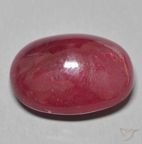Rubino Rosso scuro naturale da 15.12 ct, Ovale, Traslucido