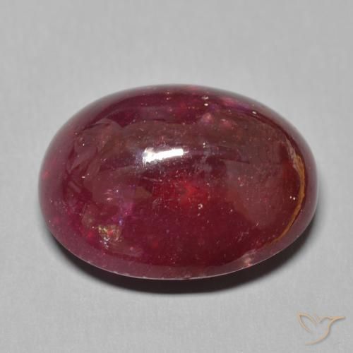 Rubino Rosso scuro naturale da 25.56 ct, Ovale, Traslucido
