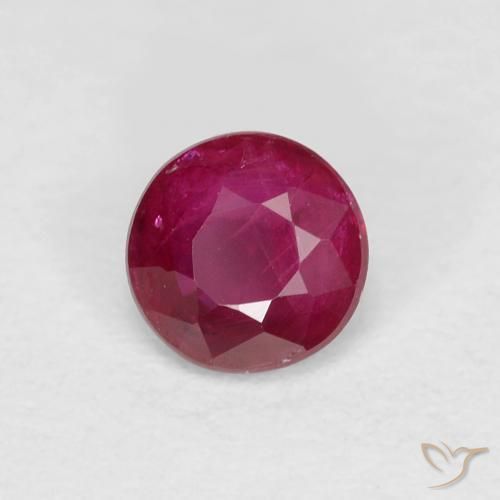 Rubino Vino Rosso Profondo naturale da 0.29 ct, Rotondo, VS