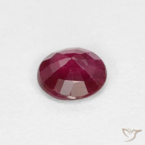 Rubino Vino Rosso Profondo naturale da 0.22 ct, Rotondo, VS