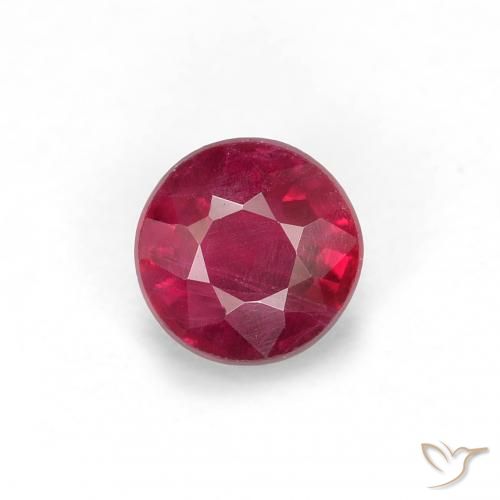 Rubino Rosso scuro naturale da 0.29 ct, Rotondo, VS
