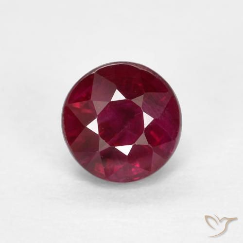 0.41ct Naturale Rosso scuro Rubino, Rotondo, VS-SI
