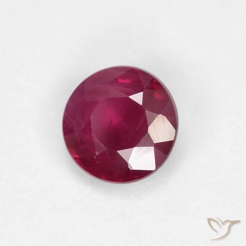 Rubino Rosso scuro naturale da 0.29 ct, Rotondo, VS-SI