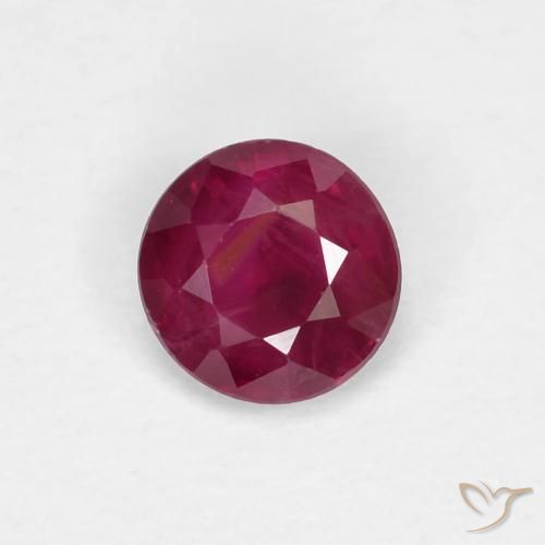 0.26ct Naturale Vino Rosso Profondo Rubino, Rotondo, VS-SI