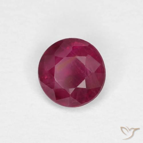 Rubino Vino Rosso Profondo naturale da 0.26 ct, Rotondo, VS-SI