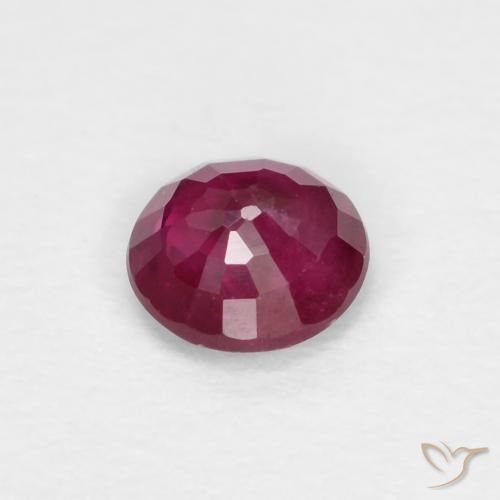 Rubino Vino Rosso Profondo naturale da 0.26 ct, Rotondo, VS-SI