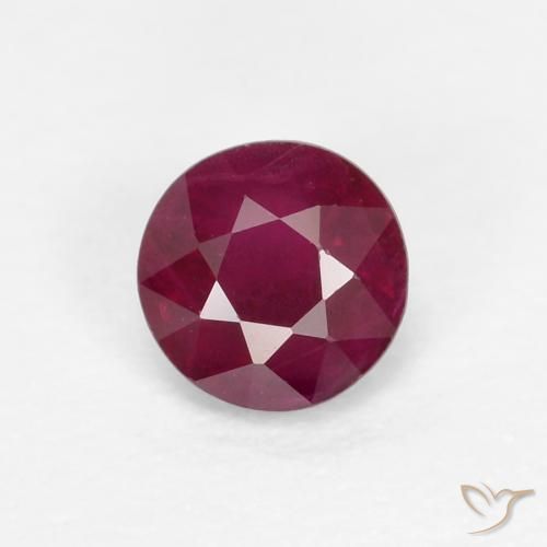 0.33ct Naturale Rosso scuro Rubino, Rotondo, VS-SI