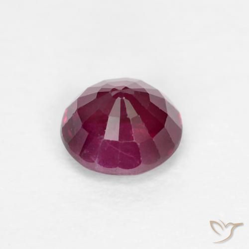 Rubino Rosso scuro naturale da 0.33 ct, Rotondo, VS-SI