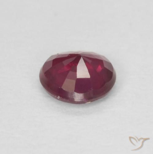 Rubino Rosso scuro naturale da 0.25 ct, Rotondo, VS