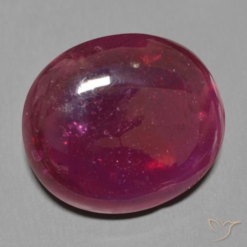 Rubino Rosso scuro naturale da 21.81 ct, Ovale, Traslucido