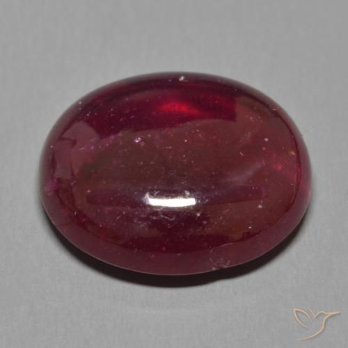 Rubino Rosso scuro naturale da 21.81 ct, Ovale, Traslucido