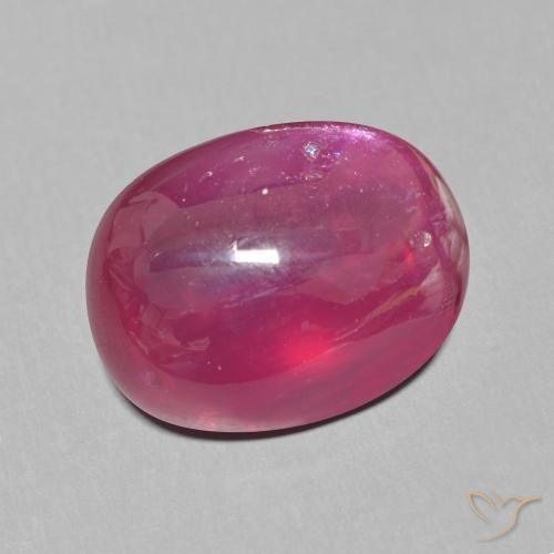 Rubino Rosso tendente al rosa naturale da 12.66 ct, Ovale, Traslucido