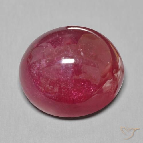 19.48ct Naturale Vino Rosso Profondo Rubino, Ovale, Traslucido