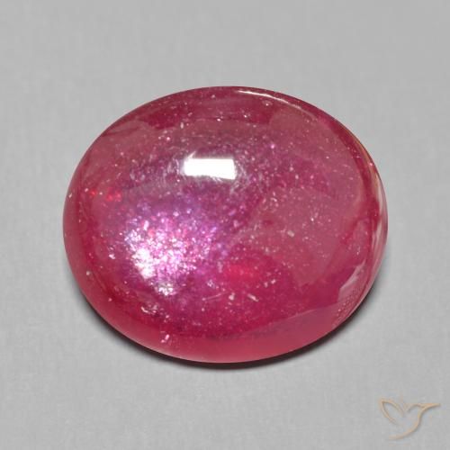 Rubino Rosso scuro naturale da 13.09 ct, Ovale, Traslucido