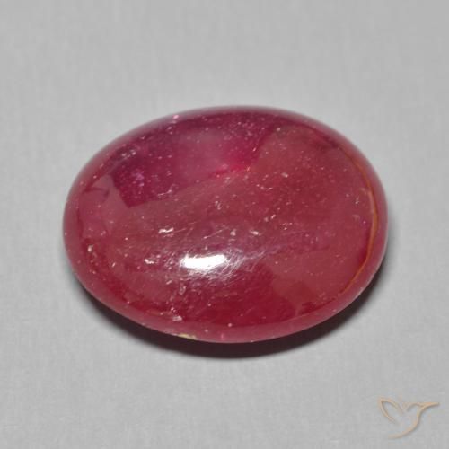 Rubino Rosso scuro naturale da 13.09 ct, Ovale, Traslucido