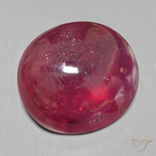 Rubino Rosso scuro naturale da 20.82 ct, Ovale, Traslucido