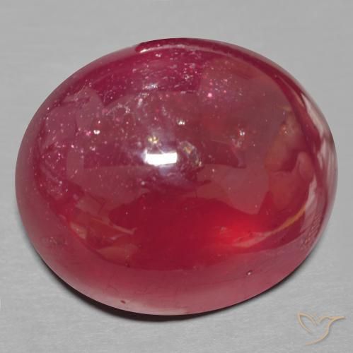 Rubino Rosso scuro naturale da 23.10 ct, Ovale, Traslucido