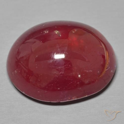 Rubino Rosso scuro naturale da 23.10 ct, Ovale, Traslucido