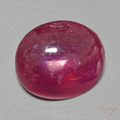 Rubino Rosso scuro naturale da 17.39 ct, Ovale, Traslucido