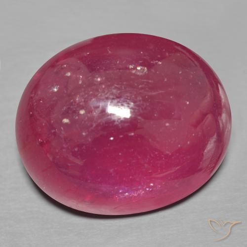 Rubino Rosso scuro naturale da 23.52 ct, Ovale, Traslucido