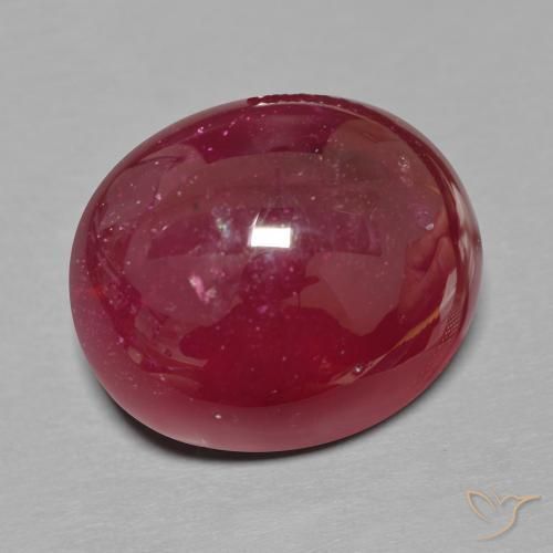 Rubino Rosso scuro naturale da 20.43 ct, Ovale, Traslucido
