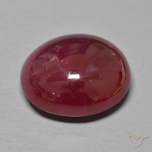 Rubino Rosso scuro naturale da 20.43 ct, Ovale, Traslucido