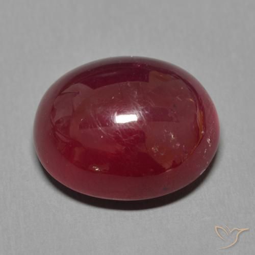 Rubino Rosso scuro naturale da 16.11 ct, Ovale, Traslucido
