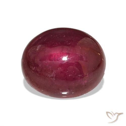 Rubino Rosso scuro naturale da 14.49 ct, Ovale, Traslucido