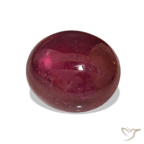 Rubino Rosso scuro naturale da 14.49 ct, Ovale, Traslucido