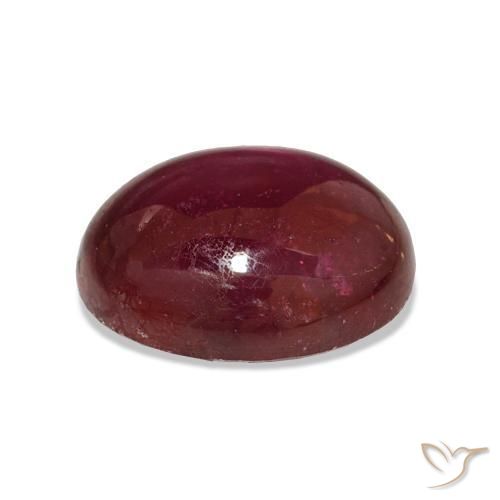 Rubino Rosso scuro naturale da 14.49 ct, Ovale, Traslucido