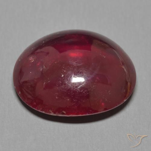 Rubino Rosso scuro naturale da 15.20 ct, Ovale, Traslucido