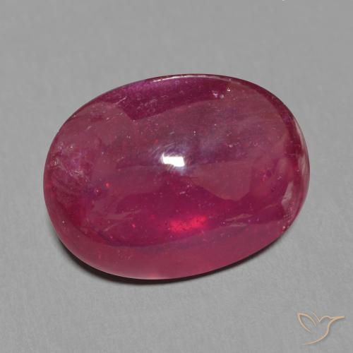 Rubino Rosso scuro naturale da 12.15 ct, Ovale, Traslucido