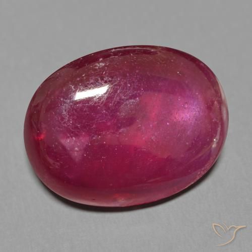 17.40ct Naturale Vino Rosso Profondo Rubino, Ovale, Traslucido