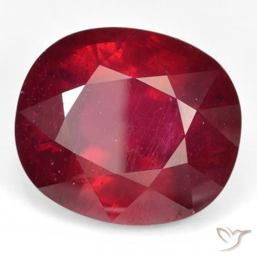 Rubino Sangue rosso naturale da 53.35 ct, Ovale, VVS-VS