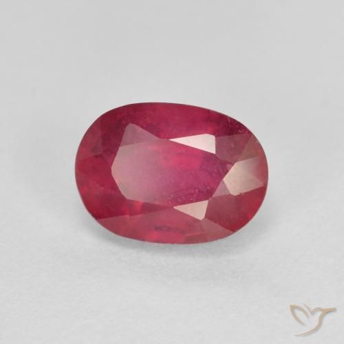 Rubino Rosso chiaro naturale da 1.35 ct, Ovale, VS