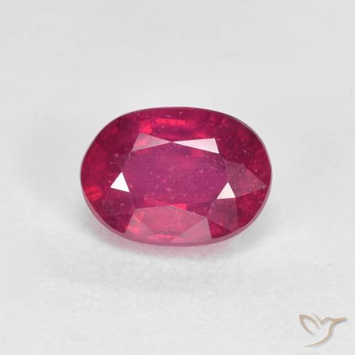 1.36ct Naturale Rosso medio-scuro Rubino, Ovale, VS