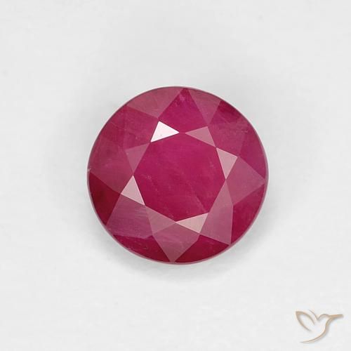 0.76ct Naturale Rosso tendente al rosa Rubino, Rotondo, VS-SI