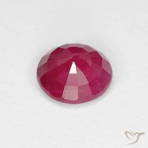 Rubino Rosso tendente al rosa naturale da 0.76 ct, Rotondo, VS-SI