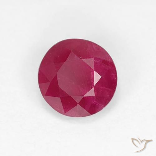 Rubino Rosso medio naturale da 0.73 ct, Rotondo, VS-SI