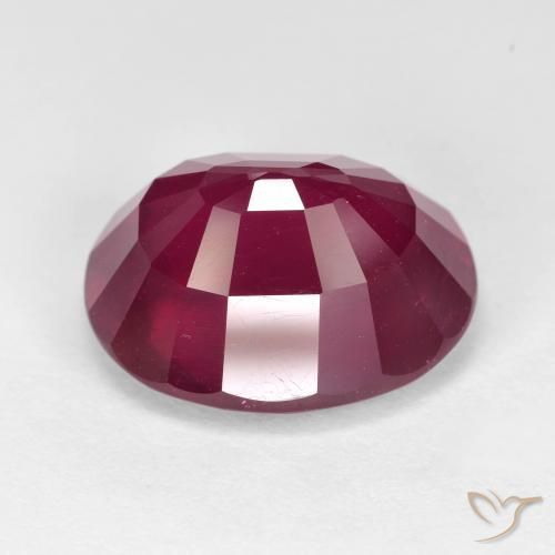 Rubino Rosso scuro naturale da 15.51 ct, Ovale, VVS-VS