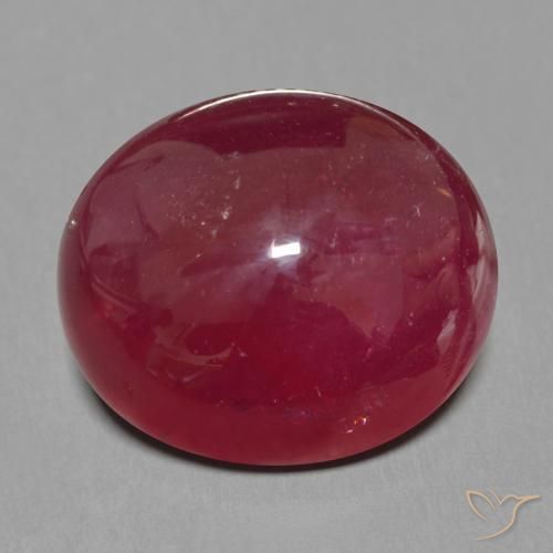 Rubino Rosso scuro naturale da 27.86 ct, Ovale, Traslucido