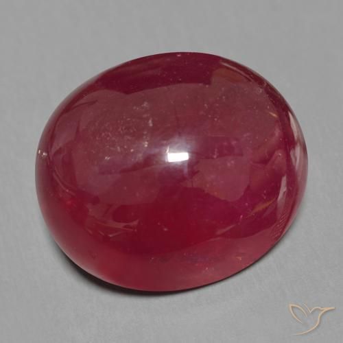 Rubino Rosso scuro naturale da 27.86 ct, Ovale, Traslucido