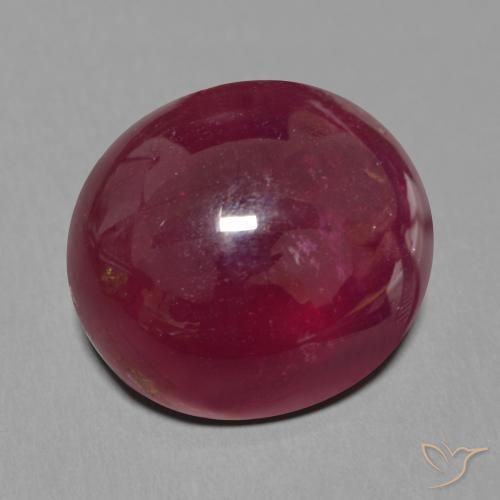 Rubino Rosso scuro naturale da 19.10 ct, Ovale, Traslucido