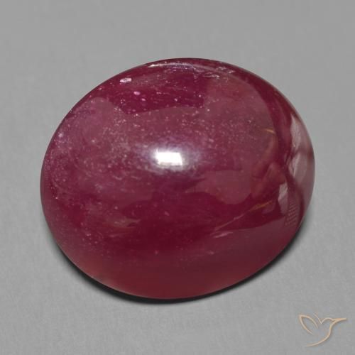 Rubino Rosso scuro naturale da 22.96 ct, Ovale, Traslucido