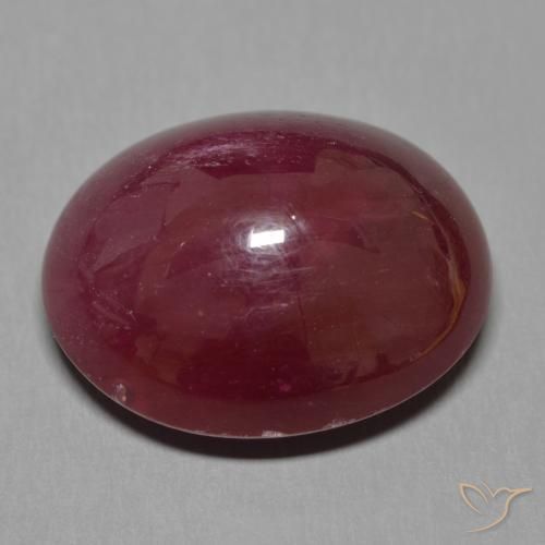 Rubino Rosso scuro naturale da 22.96 ct, Ovale, Traslucido