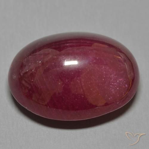 Rubino Rosso scuro naturale da 24.90 ct, Ovale, Traslucido