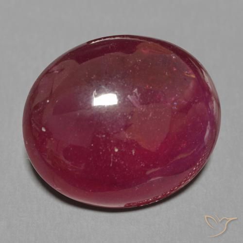 Rubino Rosso scuro naturale da 15.91 ct, Ovale, Traslucido