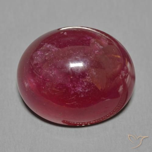 Rubino Rosso scuro naturale da 27.79 ct, Ovale, Traslucido
